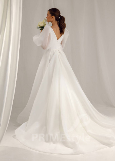 Luxusné hladké svadobné šaty Lina - primestyle.sk