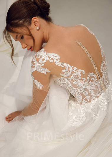 Elegantné tylové svadobné šaty Liza - primestyle.sk