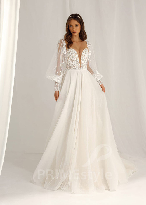 Luxusné čipkované svadobné šaty Megan