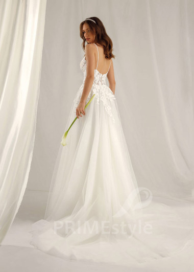 Elegantné kvetované svadobné šaty Milla - primestyle.sk