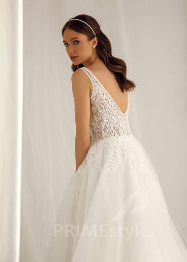 Luxusné čipkované svadobné šaty Mira - primestyle.sk