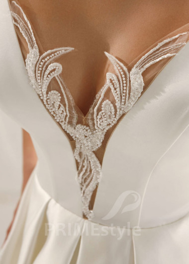 Elegantné hladké svadobné šaty Stephanie - primestyle.sk