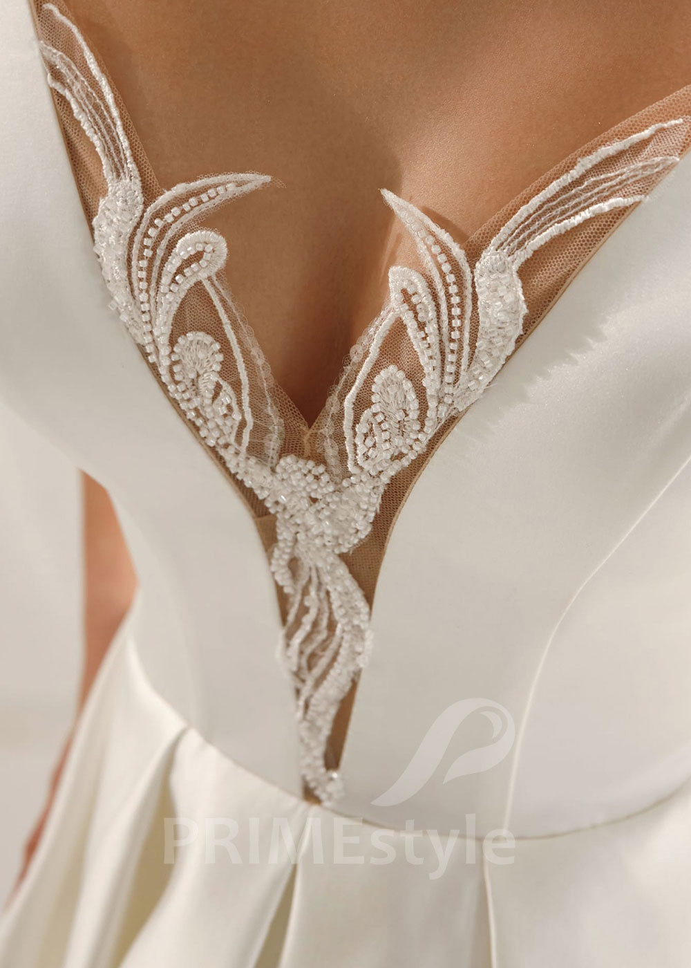 Elegantné hladké svadobné šaty Stephanie