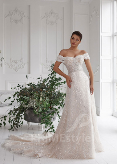 Luxusné trblietavé svadobné šaty RS802 - primestyle.sk