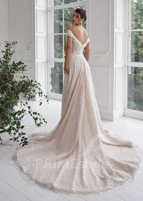 Luxusné trblietavé svadobné šaty RS802