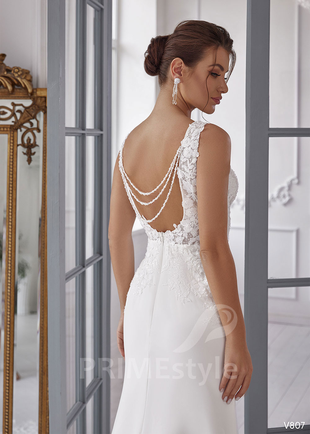 Elegantné úzke svadobné šaty RS807