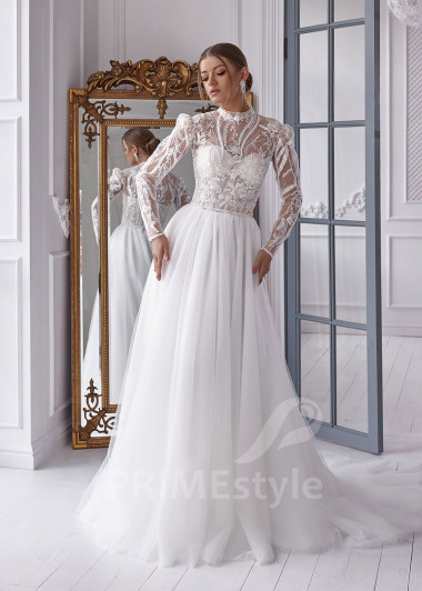 Luxusné tylové svadobné šaty RS809