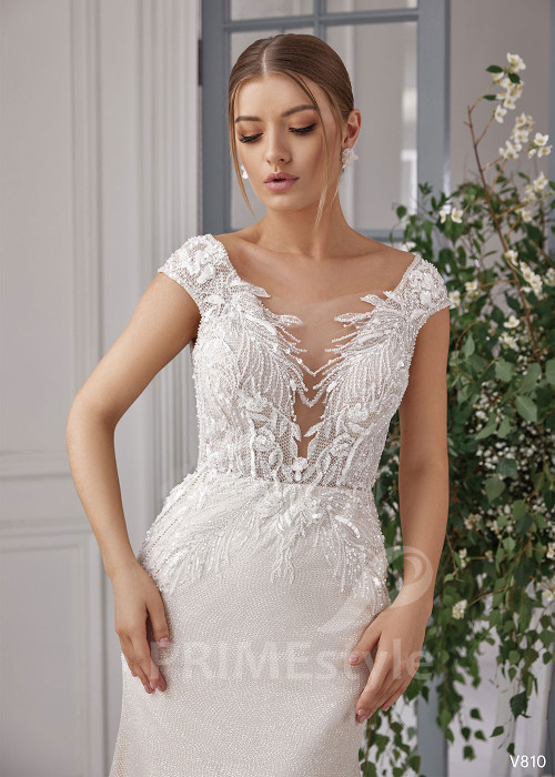 Luxusné trblietavé svadobné šaty RS810