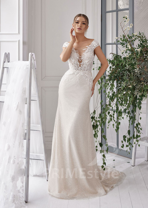 Luxusné trblietavé svadobné šaty RS810