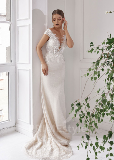 Luxusné trblietavé svadobné šaty RS810 - primestyle.sk