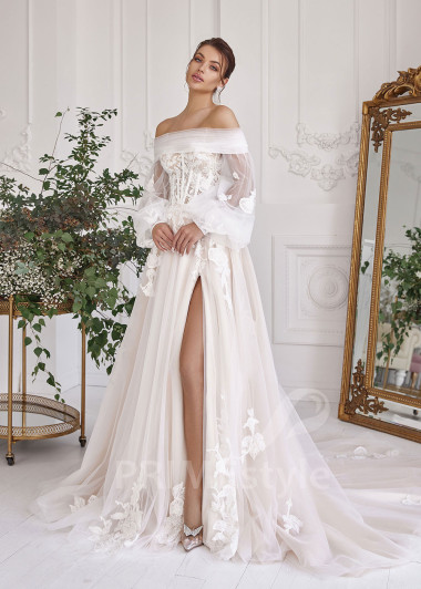 Luxusné extravagantné svadobné šaty RS812