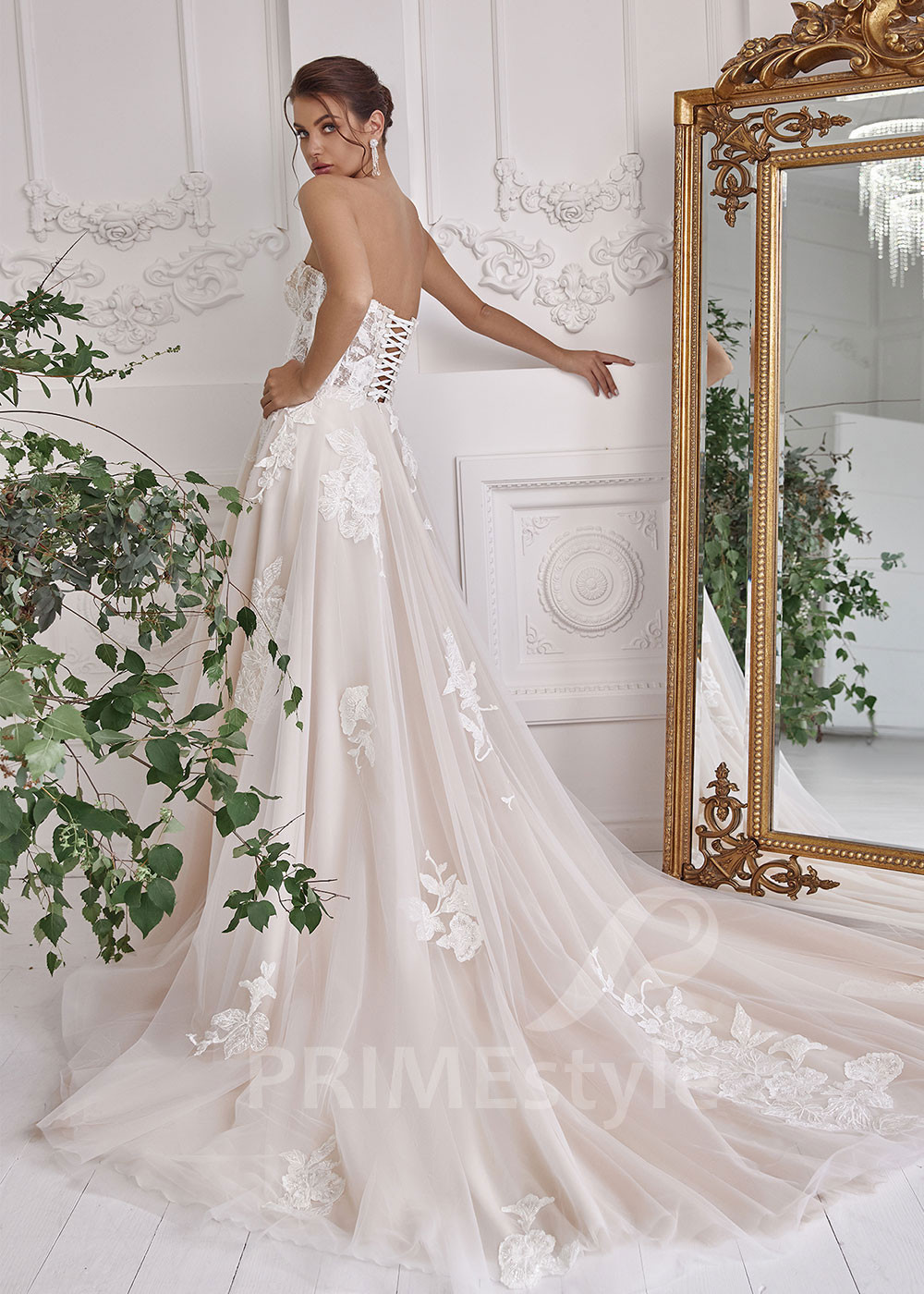 Luxusné extravagantné svadobné šaty RS812