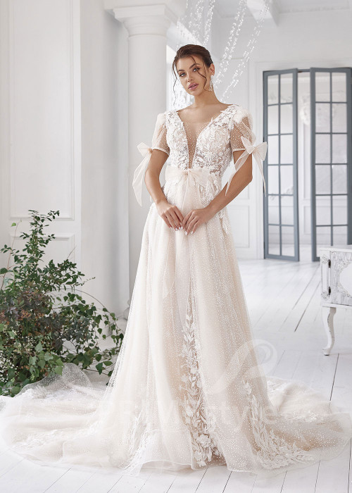 Luxusné romantické svadobné šaty RS813