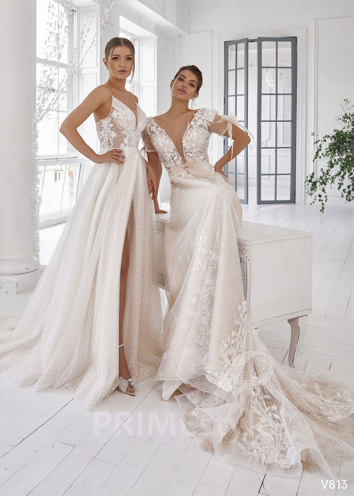 Luxusné romantické svadobné šaty RS813