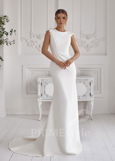 Jednoduché minimalistické svadobné šaty RS815