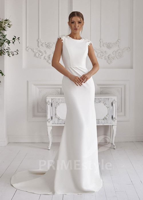 Jednoduché minimalistické svadobné šaty RS815