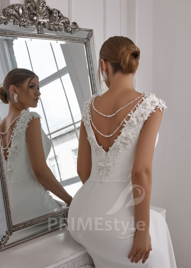 Jednoduché minimalistické svadobné šaty RS815 - primestyle.sk