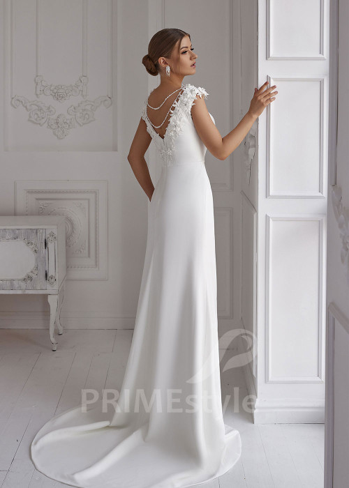 Jednoduché minimalistické svadobné šaty RS815