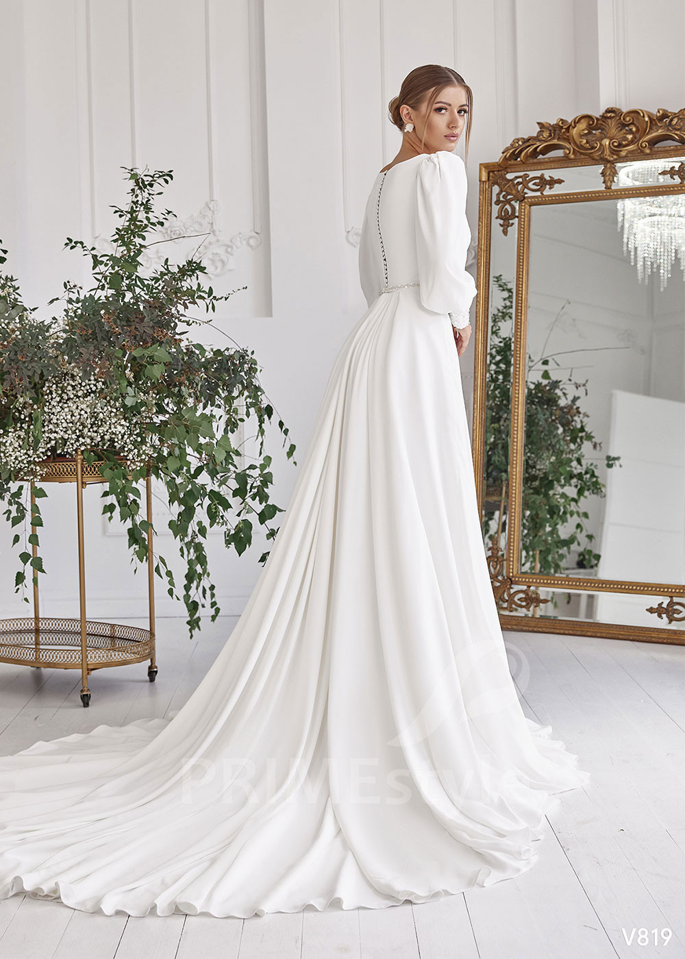 Elegantné šifónové svadobné šaty RS819