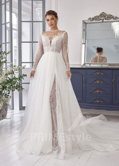 Luxusné tylové svadobné šaty RS820