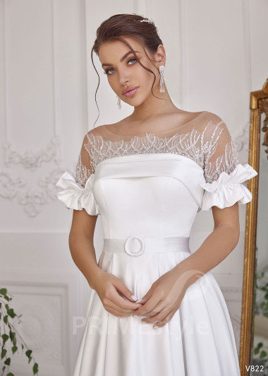 Elegantné hladké svadobné šaty RS822 - primestyle.sk