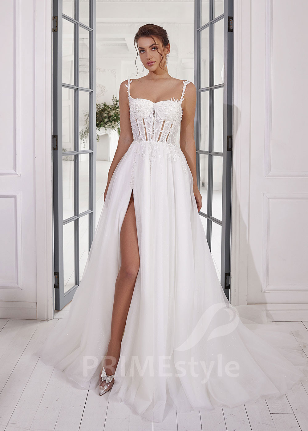 Extravagantné sexy svadobné šaty RS826