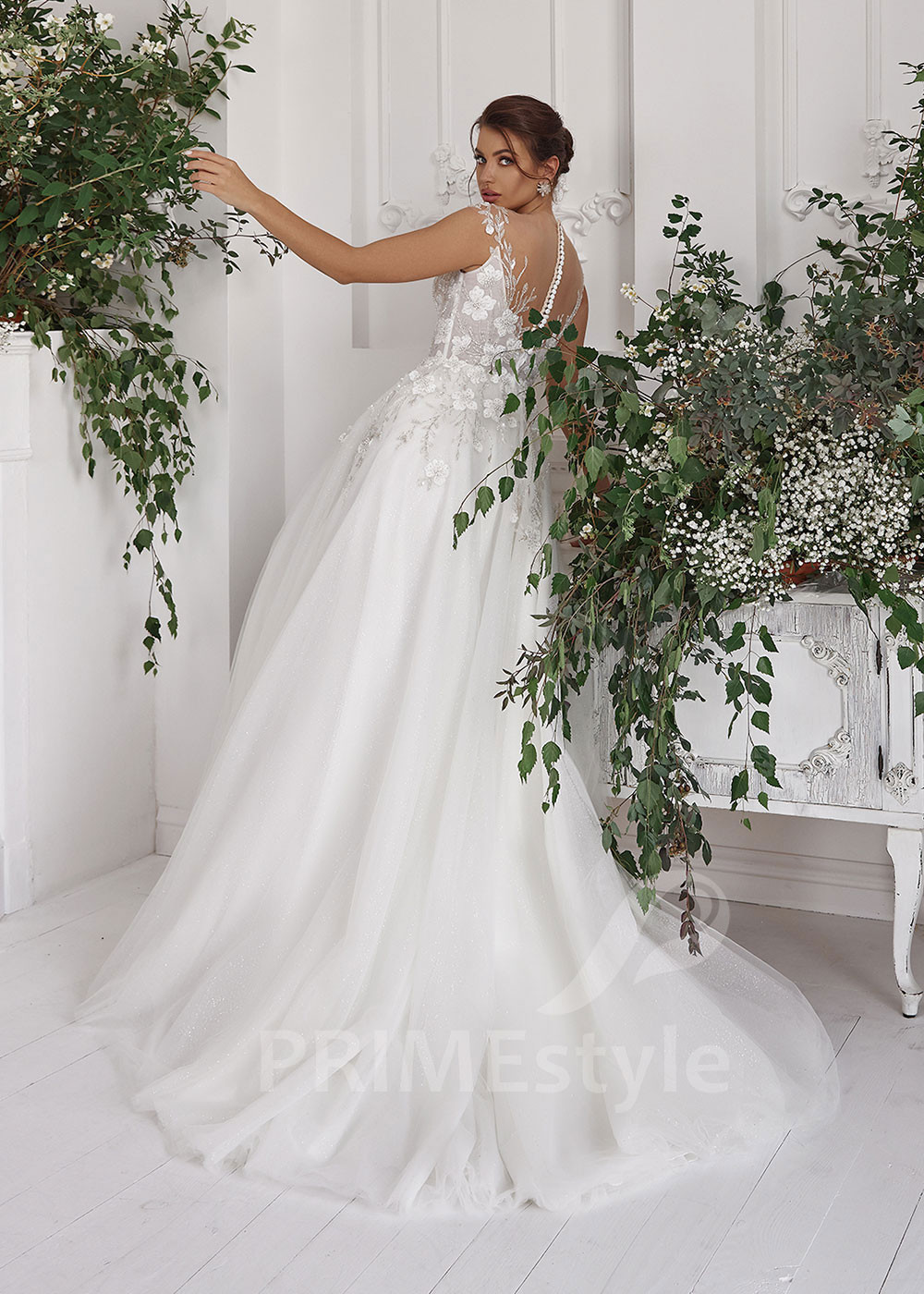 Elegantné princeznovské svadobné šaty RS830