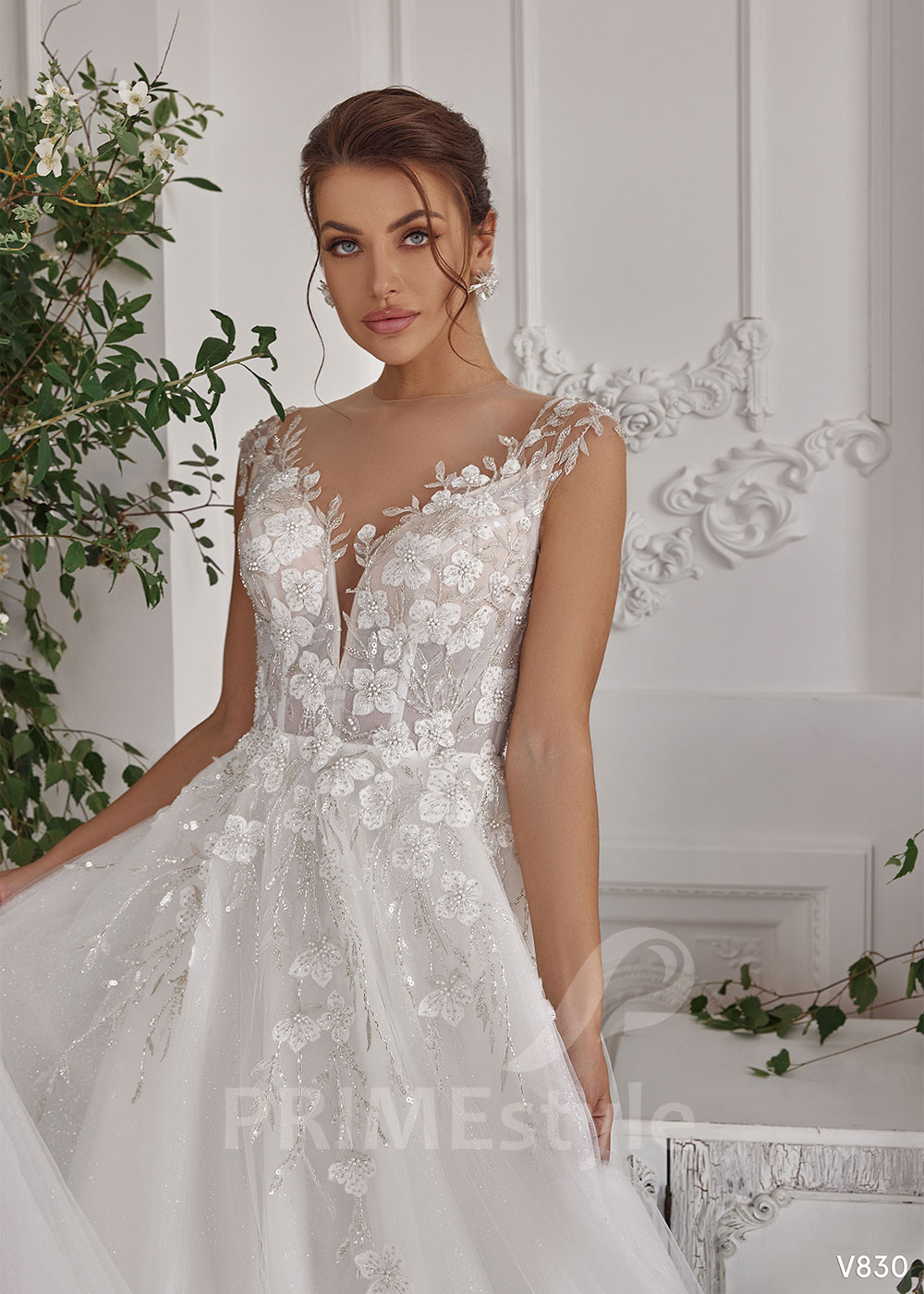 Elegantné princeznovské svadobné šaty RS830