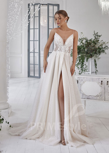 Extravagantné tylové svadobné šaty RS831