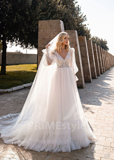 Luxusné princeznovské svadobné šaty EMS168