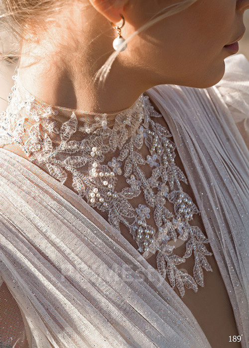 Luxusné trblietavé svadobné šaty EMS189