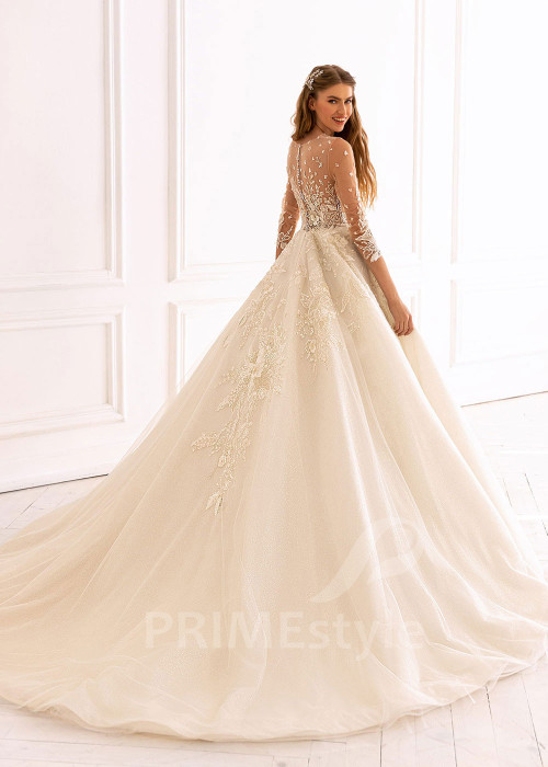 Luxusné princeznovské svadobné šaty BS004