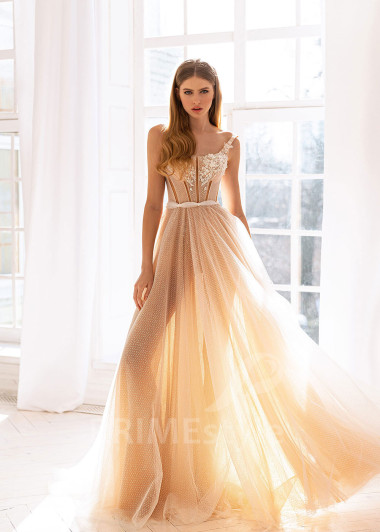 Extravagantné sexy svadobné šaty BS007