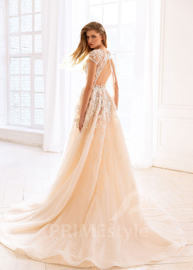 Luxusné čipkované svadobné šaty BS011 - primestyle.sk