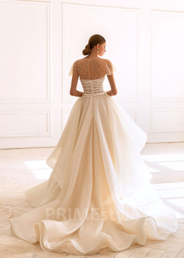 Luxusné extravagantné svadobné šaty BS012 - primestyle.sk