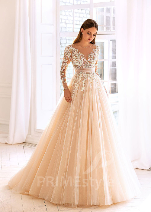 Luxusné čipkované svadobné šaty BS013