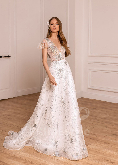 Luxusné extravagantné svadobné šaty BS014