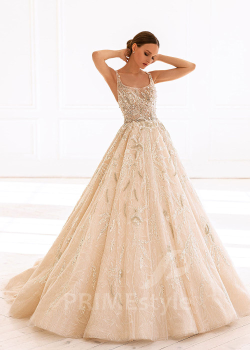 Luxusné čipkované svadobné šaty BS015