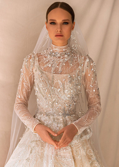 Luxusné čipkované svadobné šaty BS015 - primestyle.sk