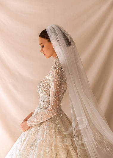 Luxusné čipkované svadobné šaty BS015 - primestyle.sk