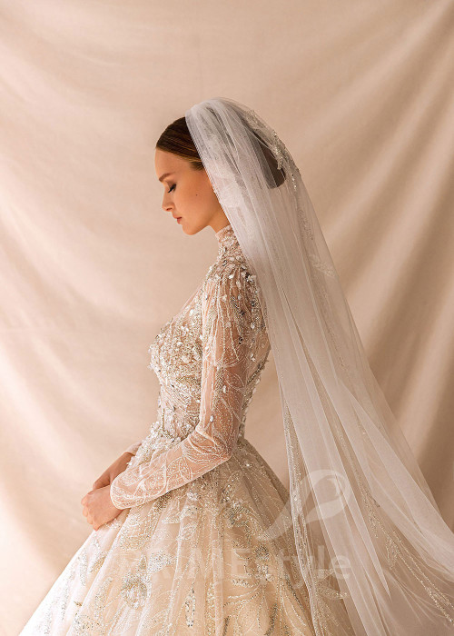 Luxusné čipkované svadobné šaty BS015