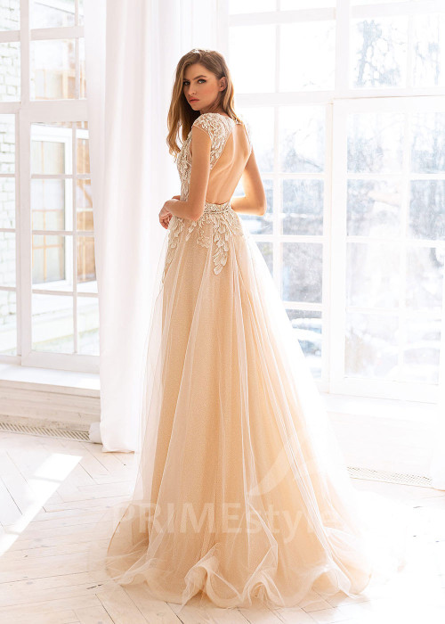 Elegantné tylové svadobné šaty BS016