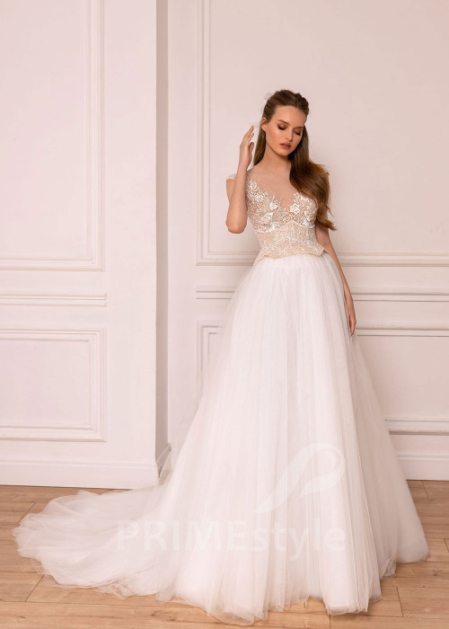 Extravagantné princeznovské svadobné šaty BS017