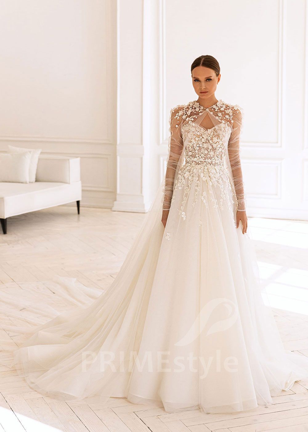 Luxusné romantické svadobné šaty BS019