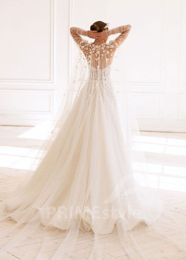 Luxusné romantické svadobné šaty BS019 - primestyle.sk