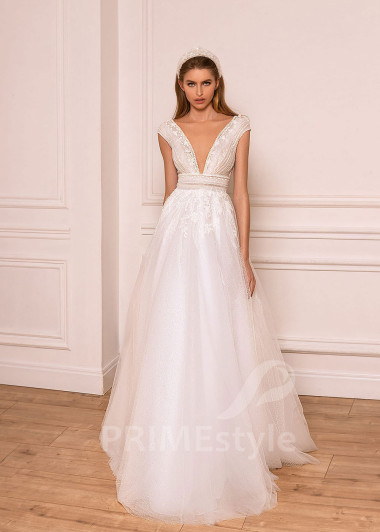 Luxusné BOHO svadobné šaty BS023