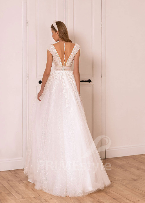 Luxusné BOHO svadobné šaty BS023