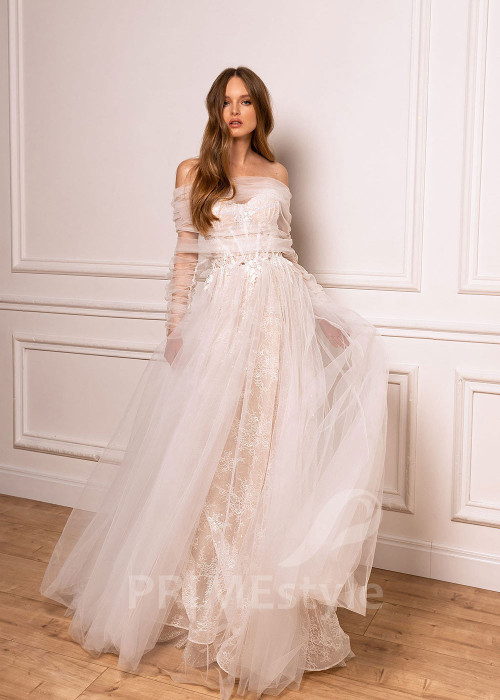 Extravagantné romantické svadobné šaty BS025