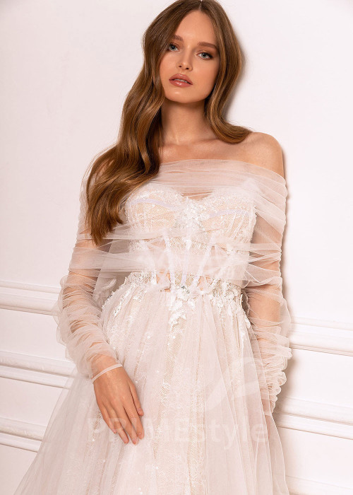 Extravagantné romantické svadobné šaty BS025