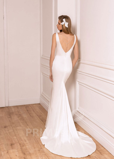 Elegantné úzke svadobné šaty BS026 - primestyle.sk